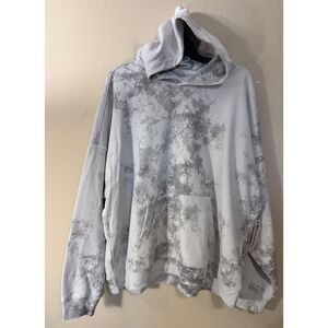 No Boundaries Hoodie Men 3XL Gray Tie Dye Sweatshirt Streetwear NEW